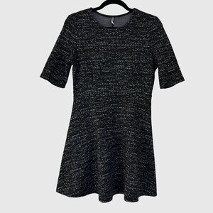 Cotton On Speckled 1/2 Sleeve Mini Dress - Black & White - US S